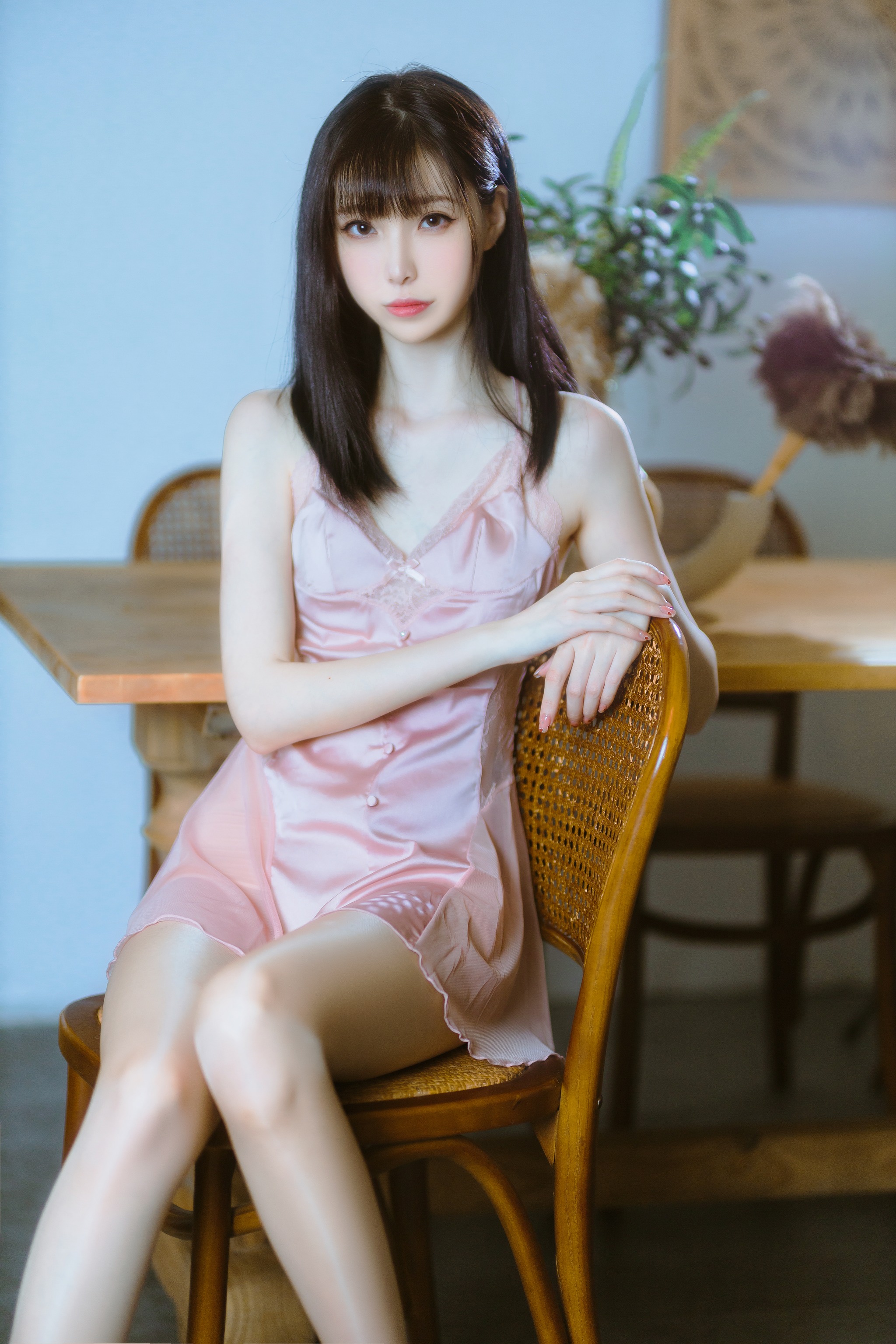 许岚LAN - NO.009 半透粉纱[40P]-XikXak